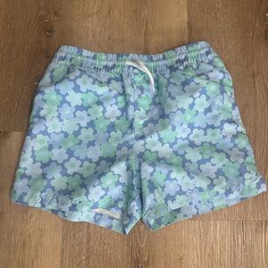 The Beaufort Bonnet Company Blue and Green Kids Swim Trunks